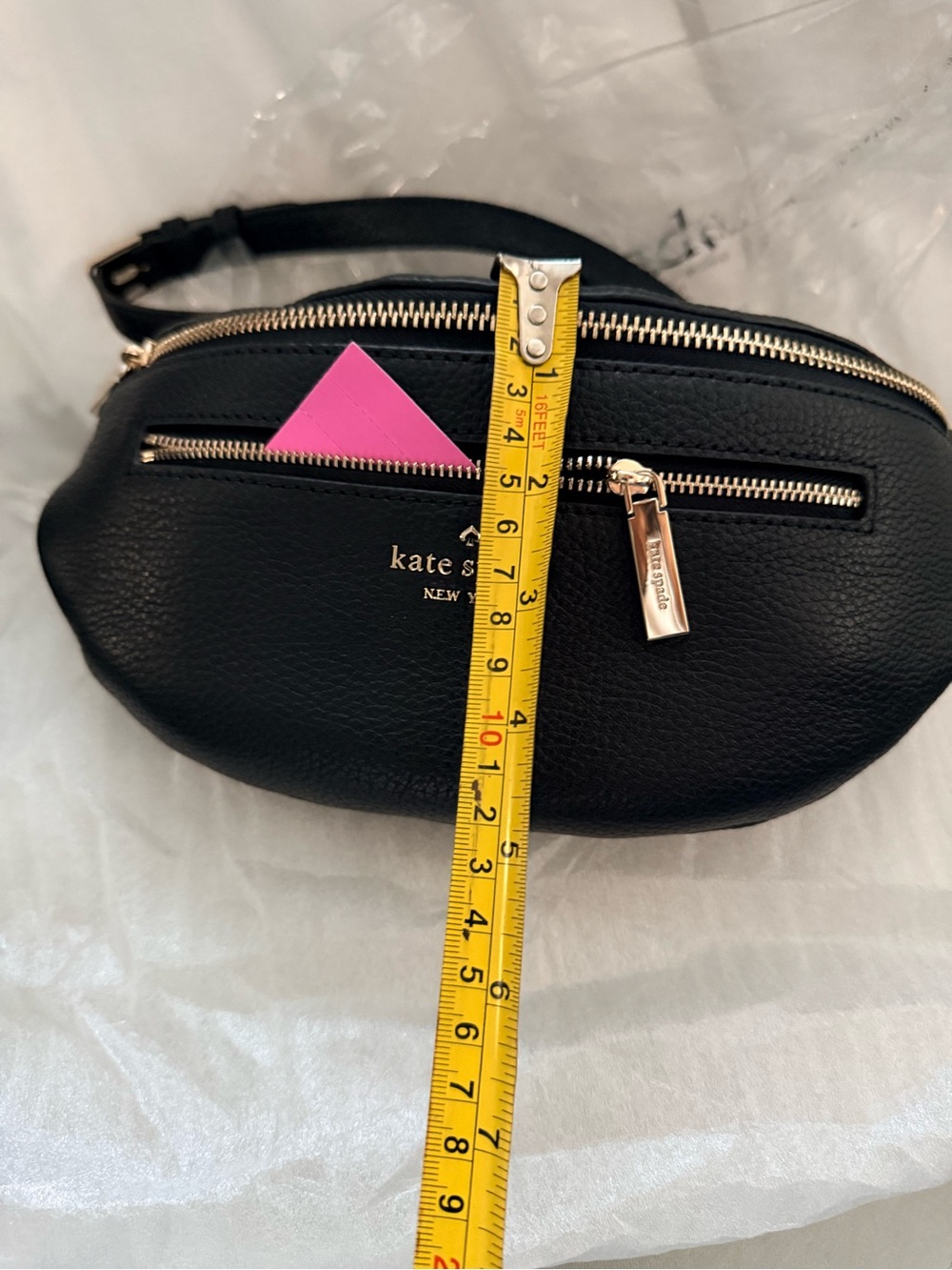 kate spade Black Leather Crossbody Belt Bag with Gold Hardware - Picture 3 of 14